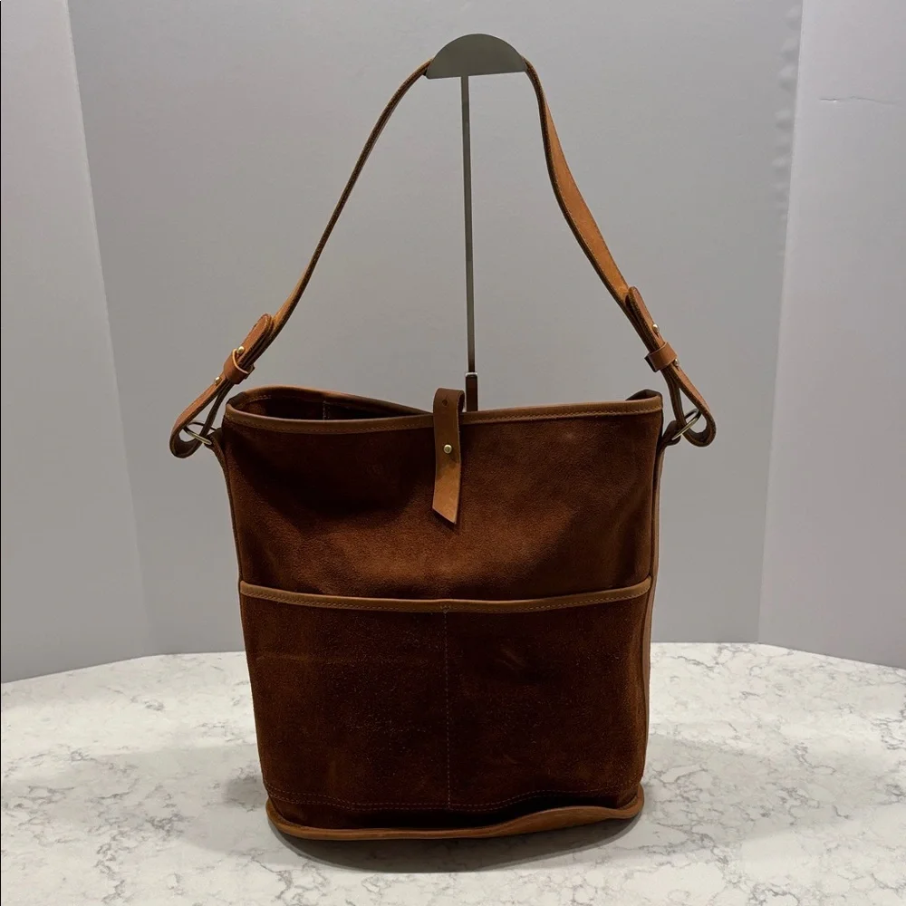 Parker Clay Topanga Everyday‎ Bucket Bag Suede Leather Purse